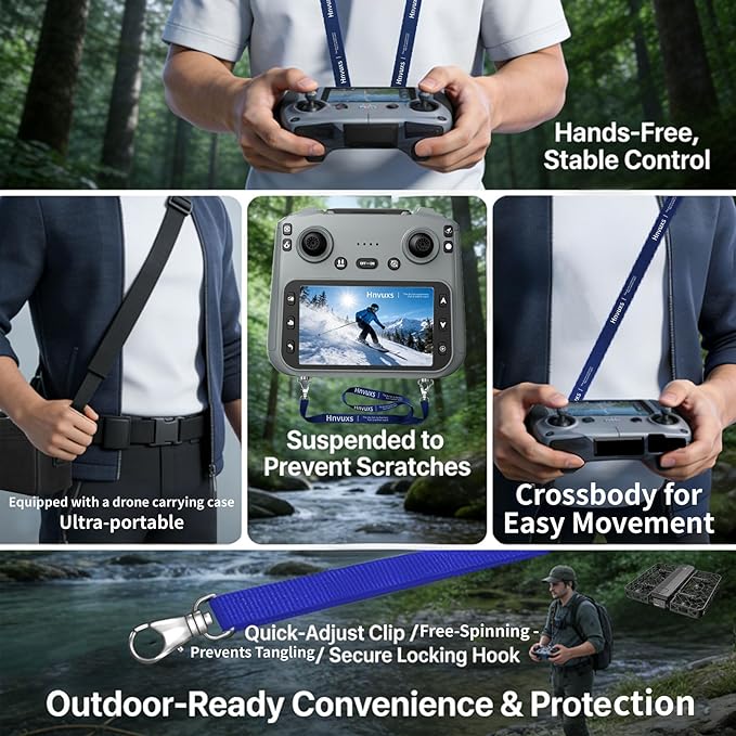 Foldable Mini Drone with 2K Camera & 4.5" Screen - Portable Pocket Drone for Adults and Kids, Includes Follow Me, Gesture-Controlled Selfie, Key Takeoff, Propeller Guards and Detachable Lanyard