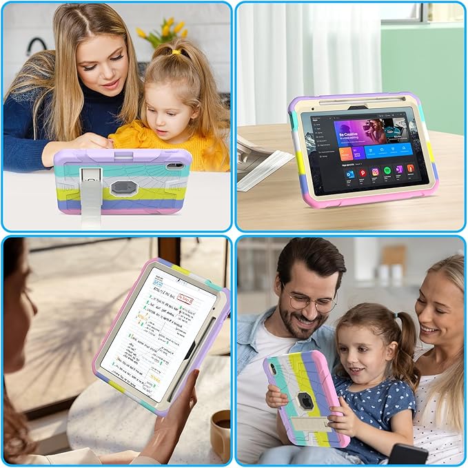 SIBEITU Kids Case for iPad (A16) 11-inch 2025 / iPad 10th Gen 10.9-inch 2022, Shockproof Rugged Hybrid 3-Layer Protective 11/10 Gen iPad Cover with Kickstand & Pencil Holder for Girls Boys, Camouflage