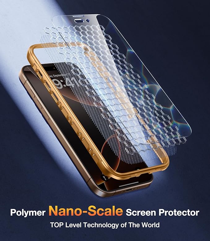 Diaclara Magnetic Designed for iPhone 16 Pro Max Case, Full Body Rugged with Touch Sensitive Anti-Scratch Screen Protector, Compatible with MagSafe, Soft Bumper Case for iPhone 16 Pro Max 6.9'', Brown