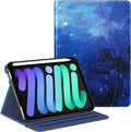Fintie Folio Case for iPad Mini 7 (A17 Pro, 7th Generation) 2024 / iPad Mini 6 (6th Gen) 8.3 Inch, Multi-Angle Smart Stand Cover with Pencil Holder & Pocket, Auto Sleep/Wake, Starry Sky
