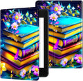 for Case for 6" Kindle 10th Generation 2019 Release (Model No J9G29R) E-Reader Case, Slim Kickstand Stand Leather Smart Cover with Auto Wake/Sleep, Blue Book Flower