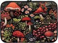 Mushroom Laptop Protective Sleeve for Women Men 13 inch Flower Computer Sleeve Neoprene Laptop Bag Lightweight Lap Top Case Suitable for Travel School Office Organizers Black