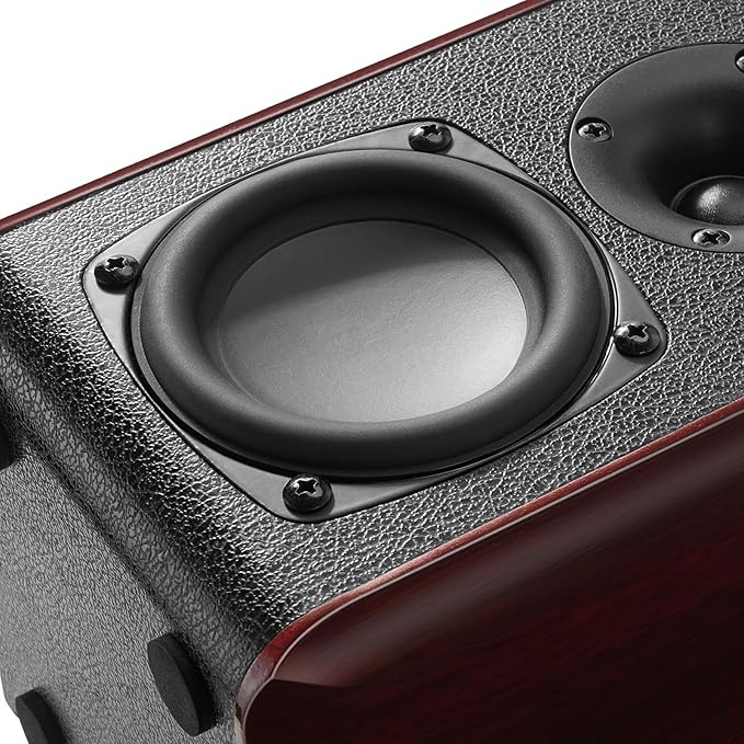 Saiyin Passive Bookshelf Speakers with 3.5 inch Woofer,Home Desktop Stereo Speakers,Amplifier or Receiver Required,Passive Surround, Front Speakers for PC/Gaming/Turntable,4 Ohms,Wall Mountable