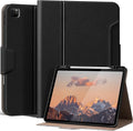 for iPad Pro 12.9" 6/5/4/3rd Generation Case 2022/2021/2020/2018, Smart Leather Folio Stand Cover with Buckle with Built-in Apple Pencil Holder & Auto Wake/Sleep & Multi Viewing Angles, Black