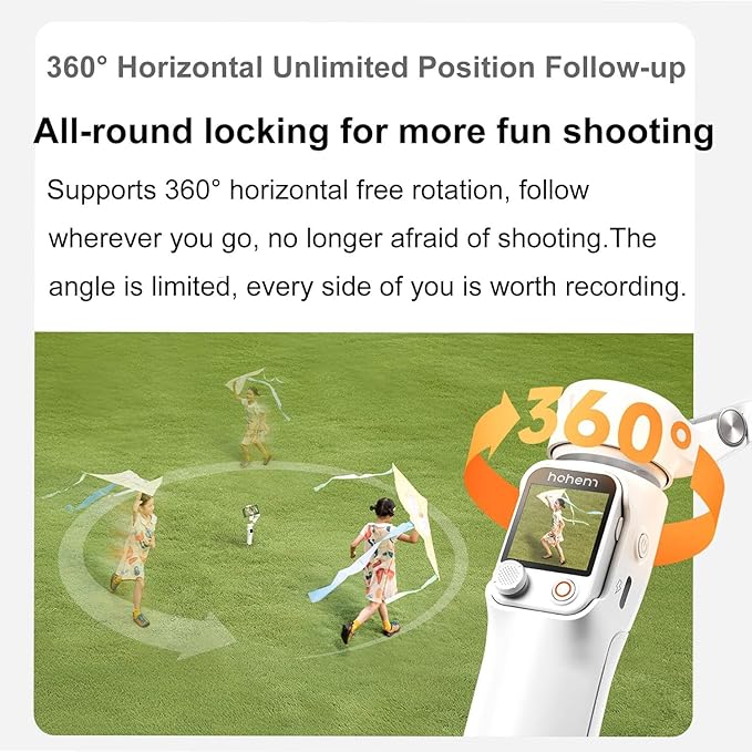 Hohem iSteady V3 Ultra Gimbal Stabilizer for iPhone Android Smartphone,Phone Gimbal with AI Tracking,Fill Light,Detachable Touchscreen Remote,Phone Stabilizer for Video Recording,YouTube TikTok Travel
