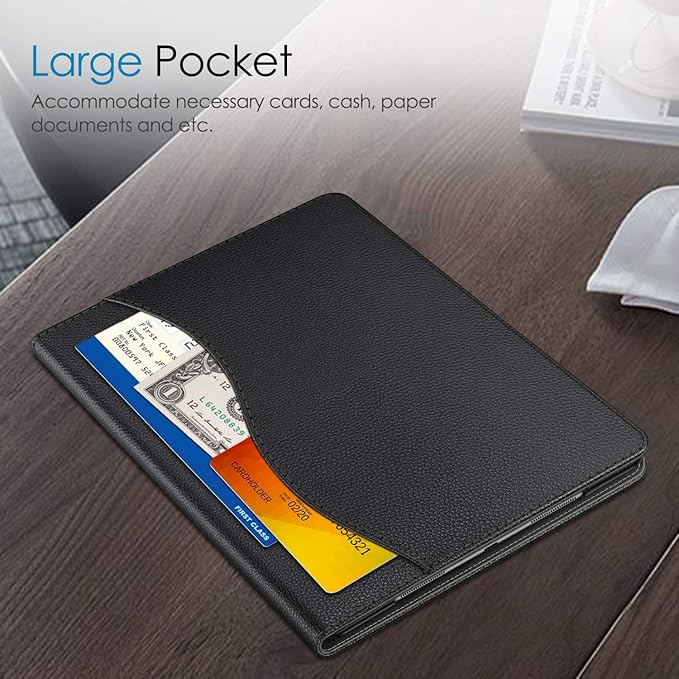 Fintie Case for iPad Air (3rd Gen) 10.5" 2019 / iPad Pro 10.5" 2017- [Sleek Shield] Premium PU Leather Slim Fit Multi Angle Stand Cover with Pocket, Pencil Holder, Auto Wake/Sleep (Black)