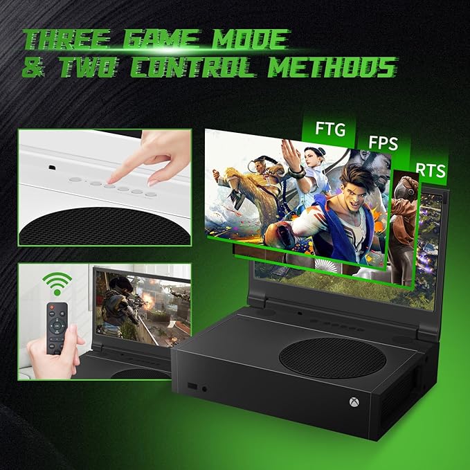 G-STORY 14‘’ Portable Monitor for Xbox Series S – 1TB SSD Black, 1080P Portable Gaming Monitor IPS Screen for Xbox Series S（not Included） with Two HDMI, HDR, Freesync, Game Mode, Travel Display