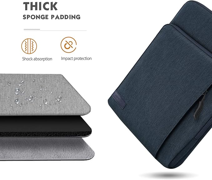 MoKo 9-11 Inch Tablet Sleeve Bag Carrying Case with Storage Pockets Fits New 11-inch iPad Air M4 2026/iPad Pro M5, iPad Pro/A16 11, iPad Air 5/4th 10.9, iPad 9/8th 10.2, Tab S8/S9 11, Indigo
