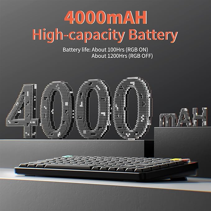 nuphy Air75 V3 Hot Swappable Wireless Mechanical Keyboard, 84 Keys 75% Custom Low Profile Keyboard with Knob, RGB Backlit, Gasket Mounted, Support Bluetooth/2.4GHz/USB-C,Black-Red Nano
