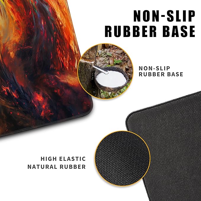 Desk Mat Decor Night Forest Large Gaming Mouse Pad Starry Sky with Moon Mousepad for Computer Office Keyboard Mat Laptop Big Mouse Pad Cute Desk Decor 31.5x11.8 in