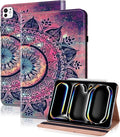 Case for iPad Pro 13 inch (M5/M4) 2025/2024, Premium Leather Folio Stand Protectors Cover with Auto Wake/Sleep, Pencil Holder, Hand Strap and Card Slots - Mandala