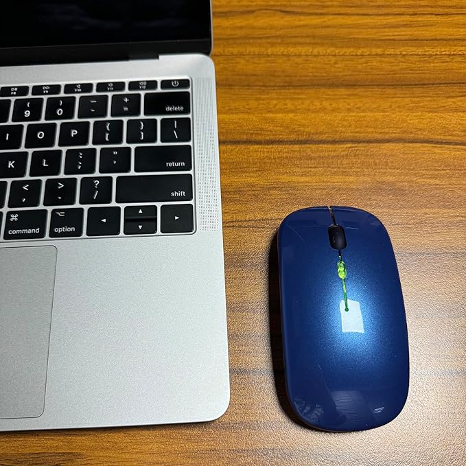 PEIBO Bluetooth Wireless Mouse for Laptop mac MacBook ipad MacBook air MacBook pro pc Desktop Computer Windows Chromebook Notebook (Blue Black)