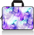 Universal 7-9 inch Kids Tablet Sleeve Case Bag, Shock-Proof Neoprene Zipper Handle Pouch Portable Case Bag Compatible with 7" 8" 8.5" 8.9" 9" Apple iPad mini, Samsung, HP (Purple Marble)