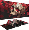 Gaming Mouse Pad - (31.5"×11.8") Skull Large Mouse Pads for Desk - Desk Mat for Keyboard and Mouse with Non-Slip Base, Desks Pad Matfor Game/Office & Home