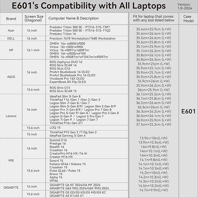 Smatree 16 inch Laptop Sleeve for ASUS ProArt Studiobook 16 OLED/ProArt Studiobook Pro 16 OLED, Vivobook Pro 16X OLED, ExpertBook B5 Flip OLED, ASUS Protective Case with Accessory Pocket (E601)