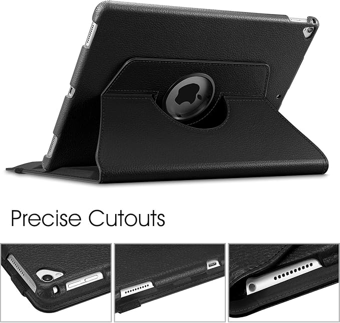 Fintie Rotating Case - 2017/2015 iPad Pro 12.9 inch (Old Model) 1st & 2nd Gen Case, 360 Degree Swiveling Stand Protective Back Cover, Supports Auto Wake/Sleep, Black