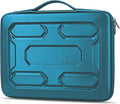 DOMISO 14 inch Laptop Sleeve with Handle Shockproof Computer Bag Waterproof EVA Protective Carrying Case for 14" ThinkPad E480/Yoga 920/13.5" Microsoft Surface Book/HP Pavilion 14 Stream 14, Teal