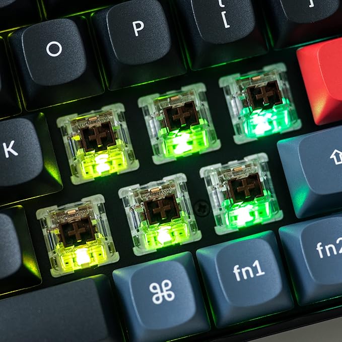 Keychron K6 Pro Wireless Mechanical Keyboard, QMK/Launcher Programmable Macro, Hot-Swappable Brown Switch, 65% Layout RGB Backlit Office Keyboard for Mac Windows Linux