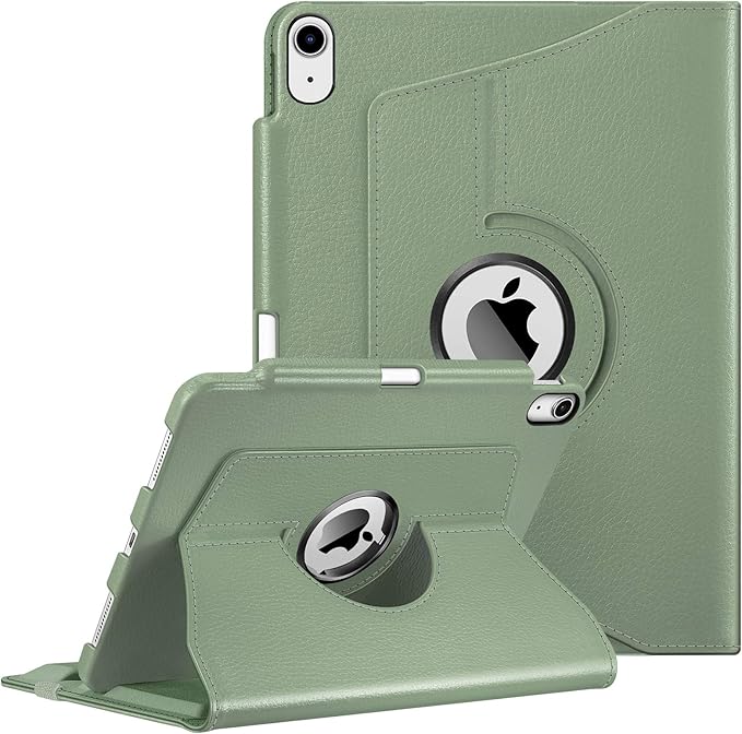 Fintie Rotating Case for iPad Air 11-inch M4/M3/M2 (2026/2025/2024), iPad Air 5th (2022) / 4th Generation 10.9 Inch - 360 Degree Rotating Protective Stand Cover with Pencil Holder, Sage Green