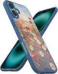 Smartish® iPhone 16 Plus Magnetic Case - Gripmunk Compatible with MagSafe [Lightweight + Protective] Slim & Thin Grip Cover with Microfiber Lining for Apple iPhone 16 Plus - Wildflower Fields