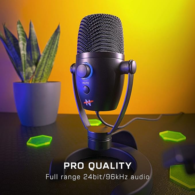 NEAT Microphones Neat Bumblebee II - Professional Cardioid Directional USB Condenser Microphone with 24 bit/96 kHz Digital Audio for Recording, Streaming, Podcasting, and Gaming - Black