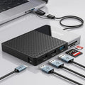 YOTUO 1TB External Hard Drive, USB C Multiport Hub HDD 7-in-1, USB 3.0, SD/TF Card Reader, Docking Station, Multi-Function HDD for Windows, Mac, Android, TV, iPhone 15/16/17, Laptop, Desktop, PC
