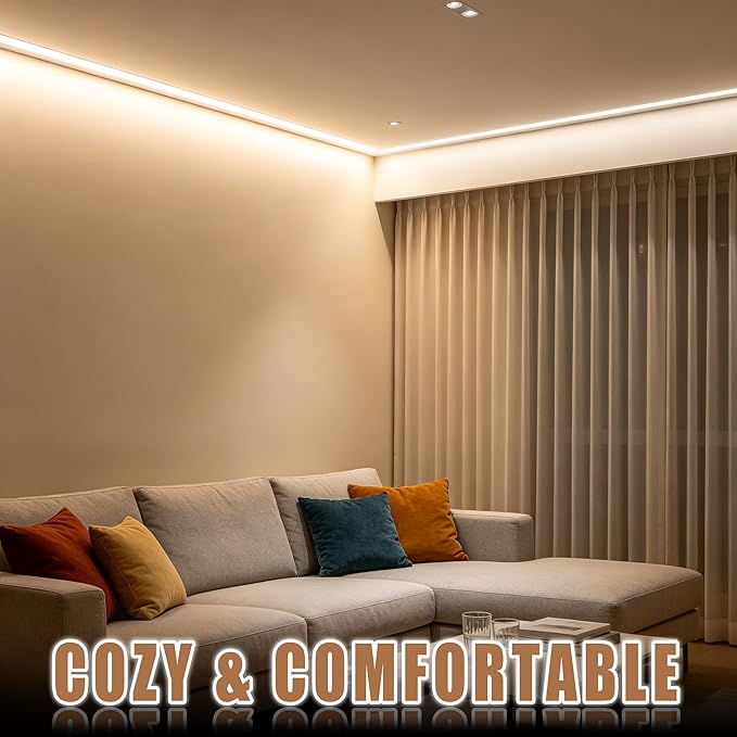 RadiantFlux 20Ft 4000K LED Strip Lights, Soft Natural Light Indoor Strips, Dimmable Flexible Bright LED Tape for Kitchen, Living Room and Vanity Mirror