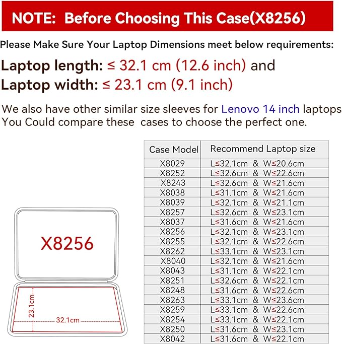 Smatree Hard EVA Protective Sleeve Case for 14 inch Lenovo ThinkPad P14s Gen 5 Mobile Workstation, Anti-Shock Bag (X8256)
