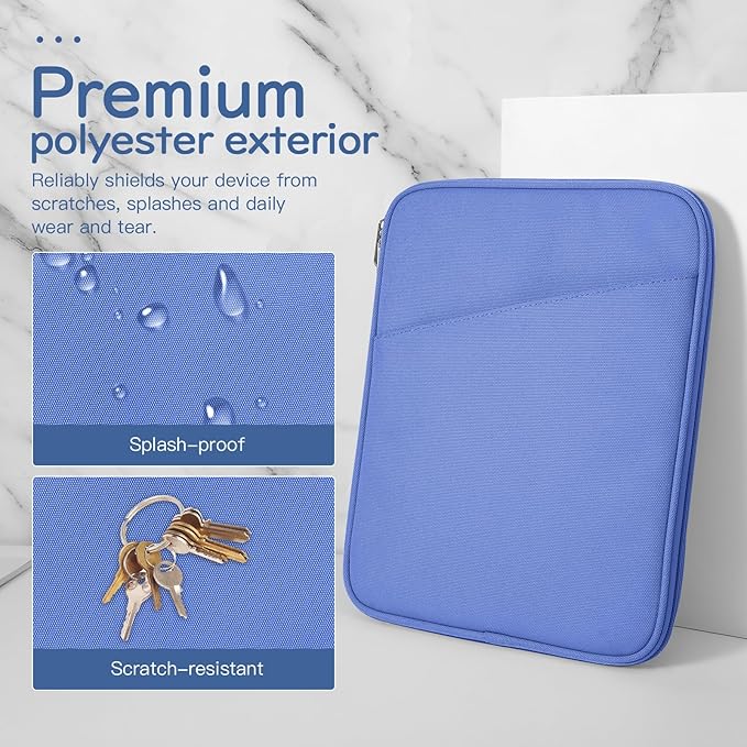 Dadanism 9-11" Tablet Sleeve Bag Carrying Case for iPad (A16) 11th Gen 11", iPad 10th Gen 10.9" Air 5/4, iPad Air M4/Pro 11", iPad 9/8/7th, Galaxy Tab A11+ Plus 11", Remarkable 2 10.3", Periwinkle