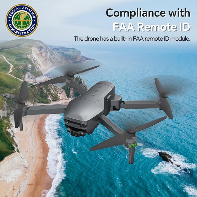 Drones with Camera for Adults 4K Compliance with FAA, 3-Axis Brushless Gimbal, Visual Obstacle Avoidance, Digital Transmission, 2 Batteries 60 Min Flight Time, GPS Auto Return, Follow Me, 9800FT Transmission Range, Encircling Flight