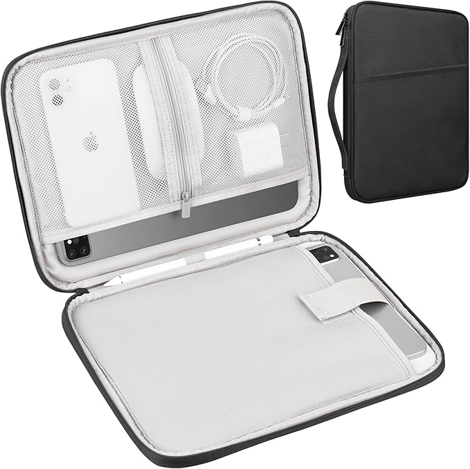 Lacdo Tablet Sleeve Bag Carrying Case for 11 inch iPad A16 / 11 inch iPad Air M4 M3 M2 / 11" iPad Pro M5 M4 / 10.9" iPad / 10.2" iPad / 10.9" iPad Air, 11" Samsung Galaxy Tab A9+, iPad Sleeve, Black