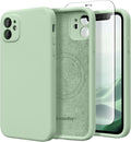 Magnetic for iPhone 11 Phone Case Silicone, Compatible with MagSafe, [Full Camera Protection][Screen Protector] Slim Shockproof Protective Case for iPhone 11 6.1", Light Cyan