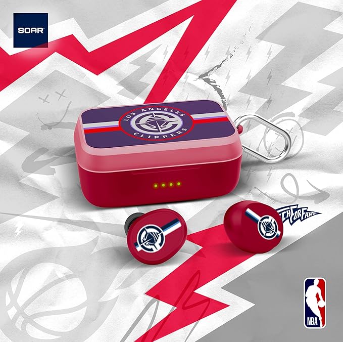 SOAR NBA Wireless Sport Earbuds: Comfortable Fit & Convenient Charging