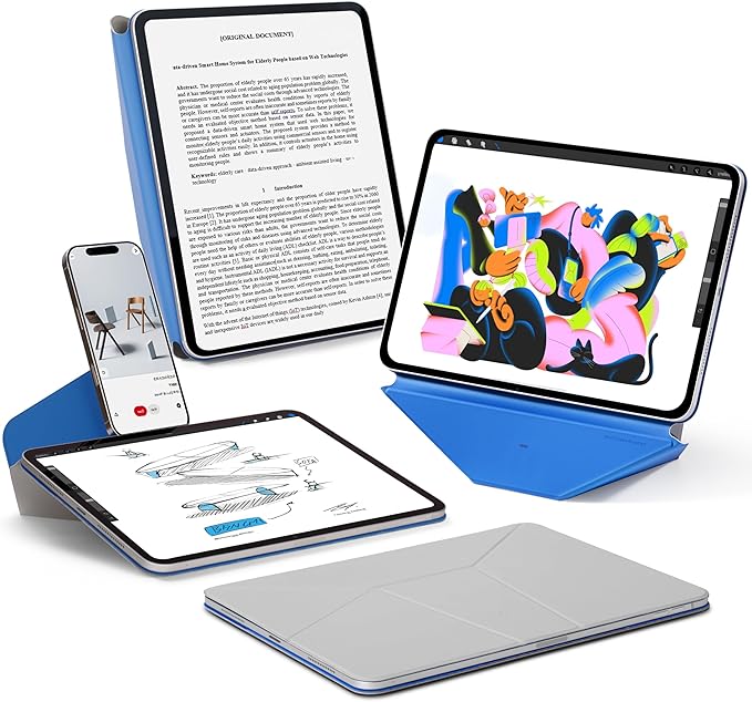 MOFT Dynamic Folio Case for iPad Air 13-inch (M4 2026 / M3 2025 / M2 2024),Slim Magnetic Stand Case with 20+ Viewing Angles, Auto Wake/Sleep,Ultra Thin, Cement x Sapphire
