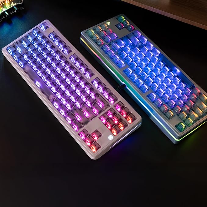 PMOKEY Aurora 80 CNC Full Aluminum Wireless Mechanical Keyboard with VIA/QMK, 8000mah Battery, Arctic Tactile Switch, Tri-Mode Gaming Keyboard Hot Swappable RGB Backlit for Windows/Mac/PC (Ultra Blue)