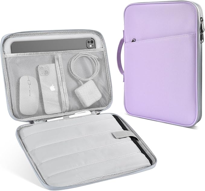 13 Inch Laptop Sleeve Case for 2026 MacBook Neo A18 13", MacBook Air 13-inch M5 A3449 M4 A3240 M3 M2 A3113 A2681,Travel Carrying Computer Bag with Accessory Pocket, Purple