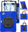 BRAECN for iPad Air 11 Inch Case M4 2026/M3 2025/M2 2024, iPad Air 5th/4th Gen 10.9”, iPad Pro 11 4th/3rd/2nd/1st, Rugged Cover with Screen Protector, Shoulder Strap,Pencil Holder, Handle & Kickstand