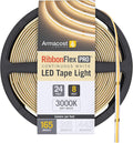 Armacost Lighting RibbonFlex Pro 24V White COB LED Strip Light Tape 3000K, 165 Lumens/Ft, 2.5M 171210