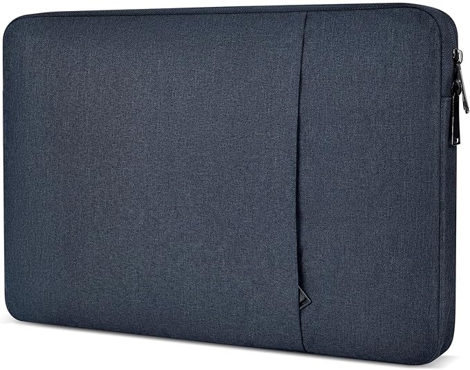 18 inch Portable Monitor Sleeve, Padded Shockproof Protective Carrying Case Bag with Accessory Pocket, Water-Resistant Monitor Display Bag for 18.5 inch Portable Monitors -Navy Blue