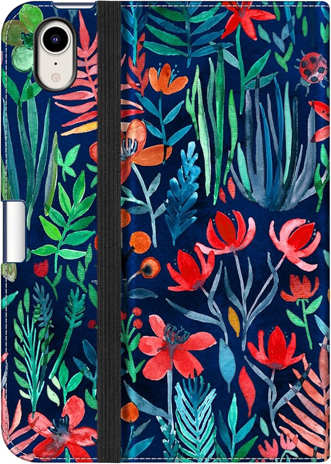 Fintie Folio Case for iPad Mini 7 (A17 Pro, 7th Generation) 2024 / iPad Mini 6 (6th Gen) 8.3 Inch, Multi-Angle Smart Stand Cover with Pencil Holder & Pocket, Auto Sleep/Wake, Jungle Night