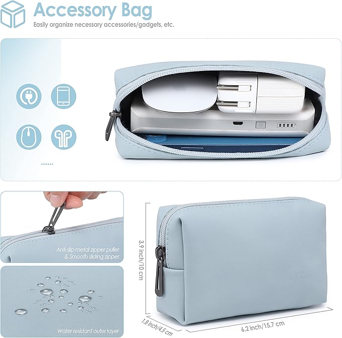HYZUO 15-16 Inch Laptop Sleeve Case with Stand Feature for MacBook Pro 16 M4/M3/M2/M1 Pro/Max 2025-2019, XPS 15, MacBook Pro 15 2015-2012, Samsung Galaxy Book Flex/Pro 15, Pale Blue