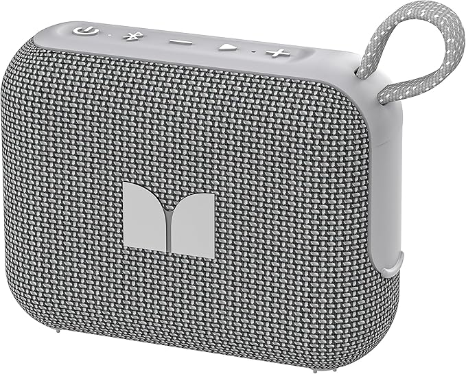 Monster Cube 1 Portable Bluetooth Speaker, IP68 Waterproof, Bluetooth 6.0, 20H Playtime, Powerful Stereo Sound, Speaker for Home, Outdoors and Travel, Grey