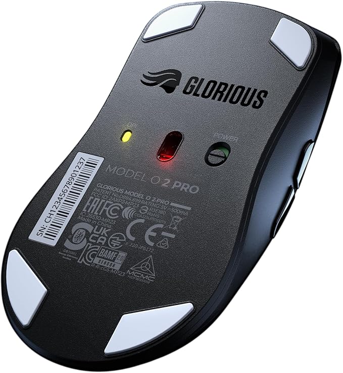 GLORIOUS Gaming Model O 2 PRO Wireless Gaming Mouse - 2.4GHz Wireless 1ms delay, 100M clicks, 57g Ultralight, Long Battery Life, 26K DPI BAMF 2.0 Sensor, Ambidextrous, 6 Buttons, PTFE Feet