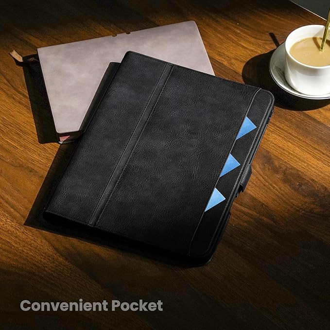 Case for iPad Air 11 Inch M4/M3/M2 (2026/2025/2024),iPad Air 5th/4th Generation 10.9'' Folio Cover with Pencil Holder Pocket,Magnetic Closure,Multi Angles Stand,Auto Sleep/Wake,Black