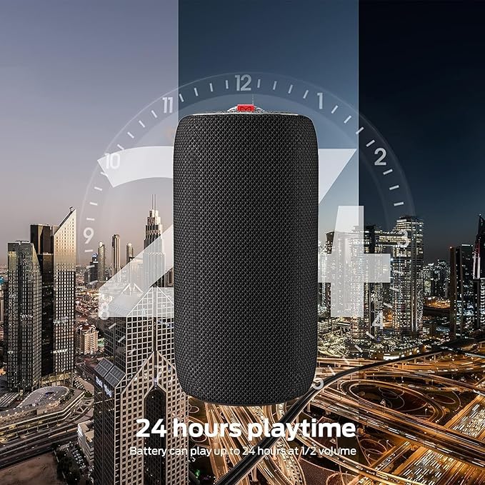 Monster S310 Upgraded Bluetooth Speaker, 30W Portable Speaker, 360° Stereo Sound with Punchy bass, TWS Pairing, IPX6 Waterproof, Bluetooth 5.2, 24H Playtime, Perfect for Home, Outdoor, Beach, Party