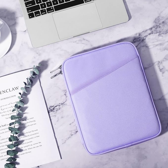 TiMOVO 9-11" Tablet Sleeve Bag for iPad 11-inch A16 2025, iPad 10.9"/10.2"| Air 11 Inch/5th/4th Gen. 10.9", Galaxy Tab A9+/A11Plus 11", Protective Bag with Pocket, Purple