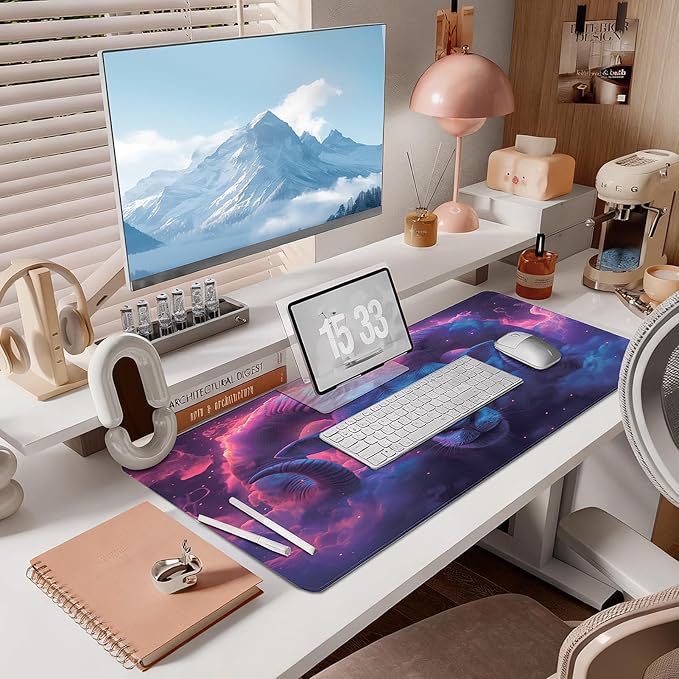 Gaming Mouse Pad - (31.5"×11.8") Taurus Large Mouse Pads for Desk - Desk Mat for Keyboard and Mouse with Non-Slip Base, Desks Pad Matfor Game/Office & Home