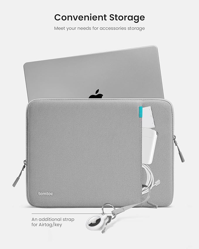 tomtoc 360° Protective Laptop Sleeve for 14-inch New MacBook Pro M5 Pro/Max (2026) A3426 A3427 A3434 M4/M3/M2/M1 A3112 A3401 A3185, Water-Resistant Laptop Case Fits Dell XPS 14 & 13.8" Surface Laptop