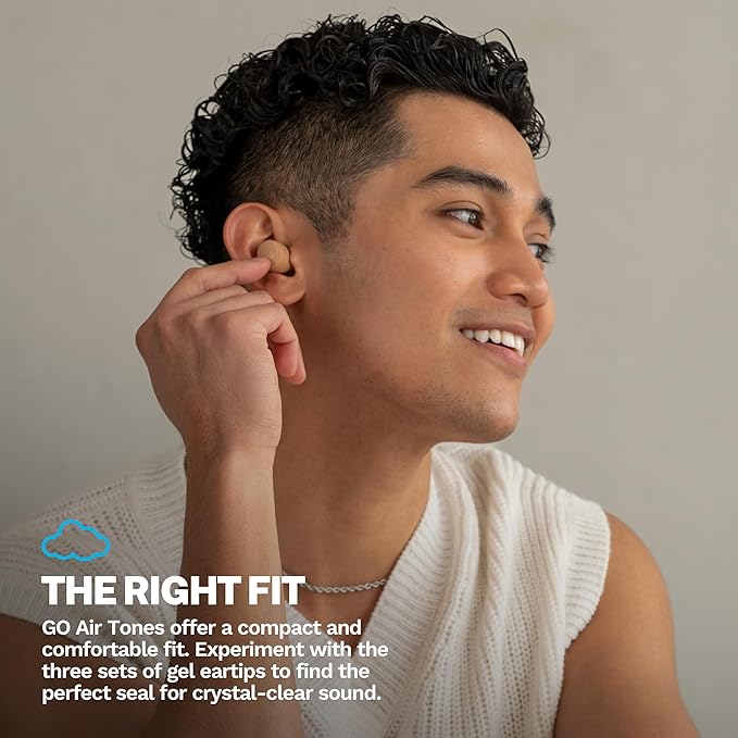 JLab Go Air Pop+ Tones True Wireless Earbuds, in Ear Bluetooth Headphones with Microphone, 35H Playtime, USB-C Charging Case, Dual Connect, EQ3 Sound, IPX4, 728 N