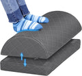 CushZone Foot Rest,Desk & Gaming Accessories,Foot Rest for Under Desk at Work,Comfortable Footrest with 2 Adjustable Heights & Removable Cover, Office Desk Accessories（Gray-20 in）